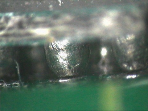 see crack at BGA ball solder joint