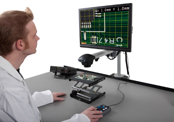 Auto Focus HD camera video inspection system for ergonomic inspection and XY measuring grids