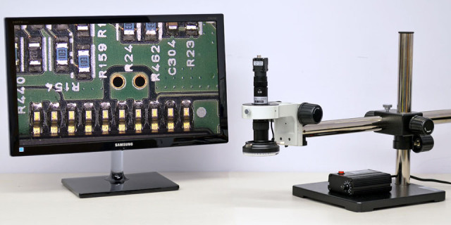 HD Digital Microscope Video Measurement System VZM-200 with boom stand for PCB
